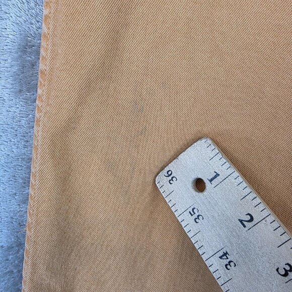 AMO Sylvia Straight Leg Pants Womens 28 Tan High Rise Button Fly Denim Flawed - Picture 5 of 16